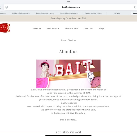 BAIT 1920's Style Kitten Heel T-strap Shoes, Pink Patent & Cream, Size 7.5 NWOT - Picture 9 of 9